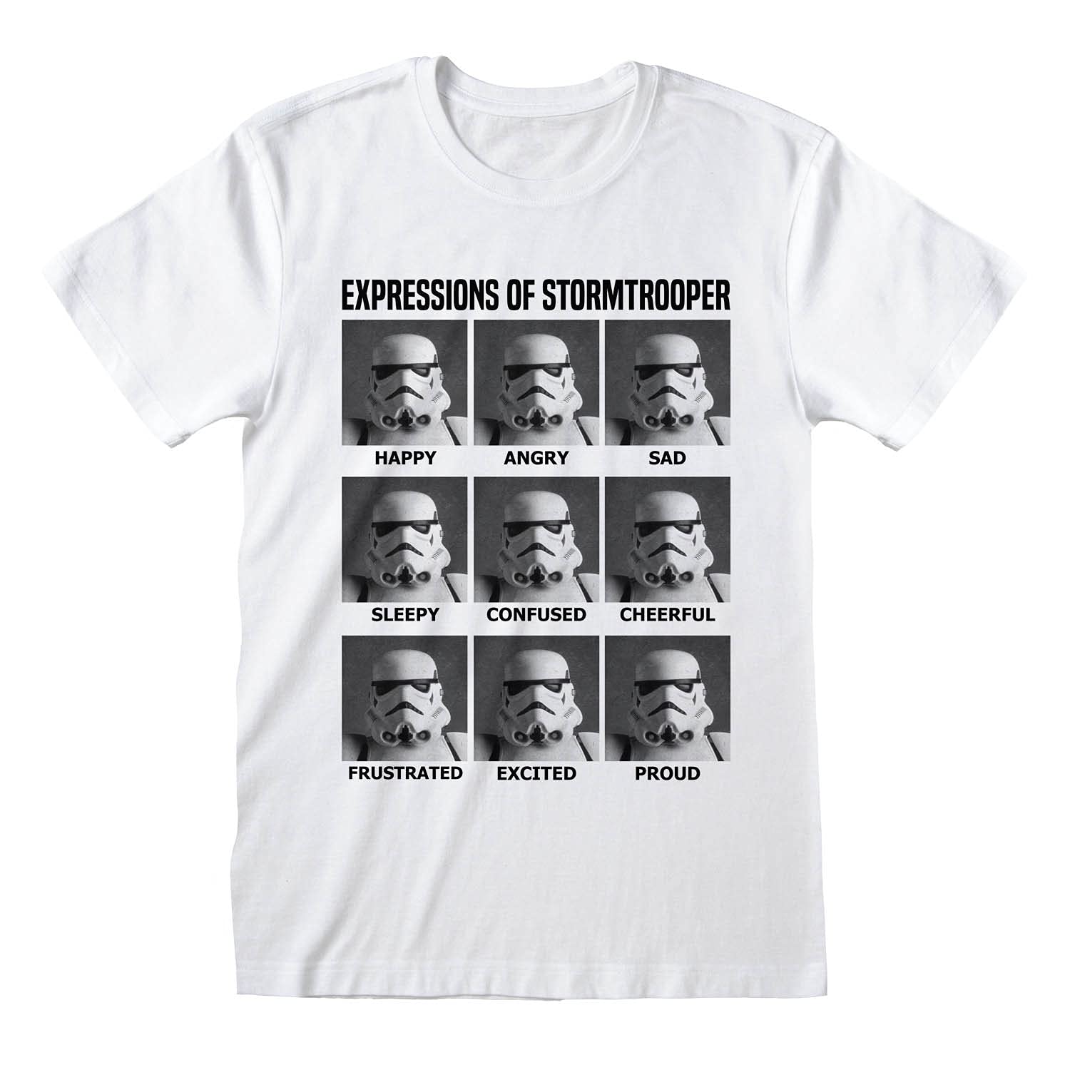 Heroes Inc. Men's White Star Wars Expression Of Stormtrooper T-Shirt (M)