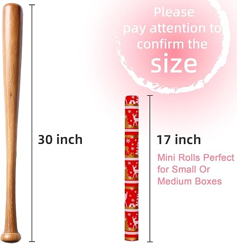 Miniatura 24 de Yarcony Papel kraft de regalo de Navidad, papel de regalo negro, árboles de Navidad de lujo, renos, copos de nieve, papel de estraza resistente