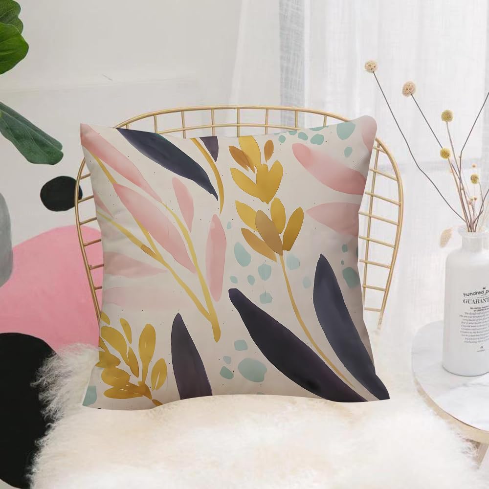 Hyosxw Seamless Vector Floral Pattern. Botanical Ba - A3 Cushion Cover,Throw Pillow Case Home Decorative For Living Room Bedroom Sofa Chair 18X18 Inch,Seamless Vector Floral Pattern. Botanical Background,Pillowcase 45X45cm