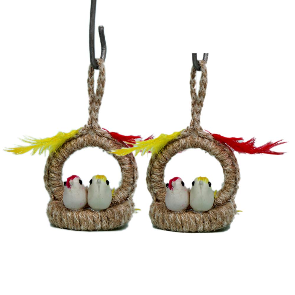 Oanik Artificial Bird Nest Hanging - Rustic Jute Bird Hanging Nest for Charming Home Decor - Handcrafted Artificial Jute Hanging Birds Nest Jhumar Chidiyan Ka Ghosla (B08474WPX3) Amazon Price History, Amazon Price Tracker