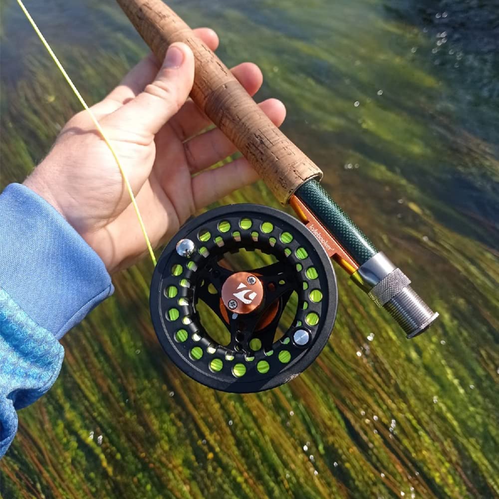 Kylebooker Mulinello da pesca a mosca grande pergolato con corpo in alluminio mulinello a mosca 3/4wt 5/6wt 7/8wt