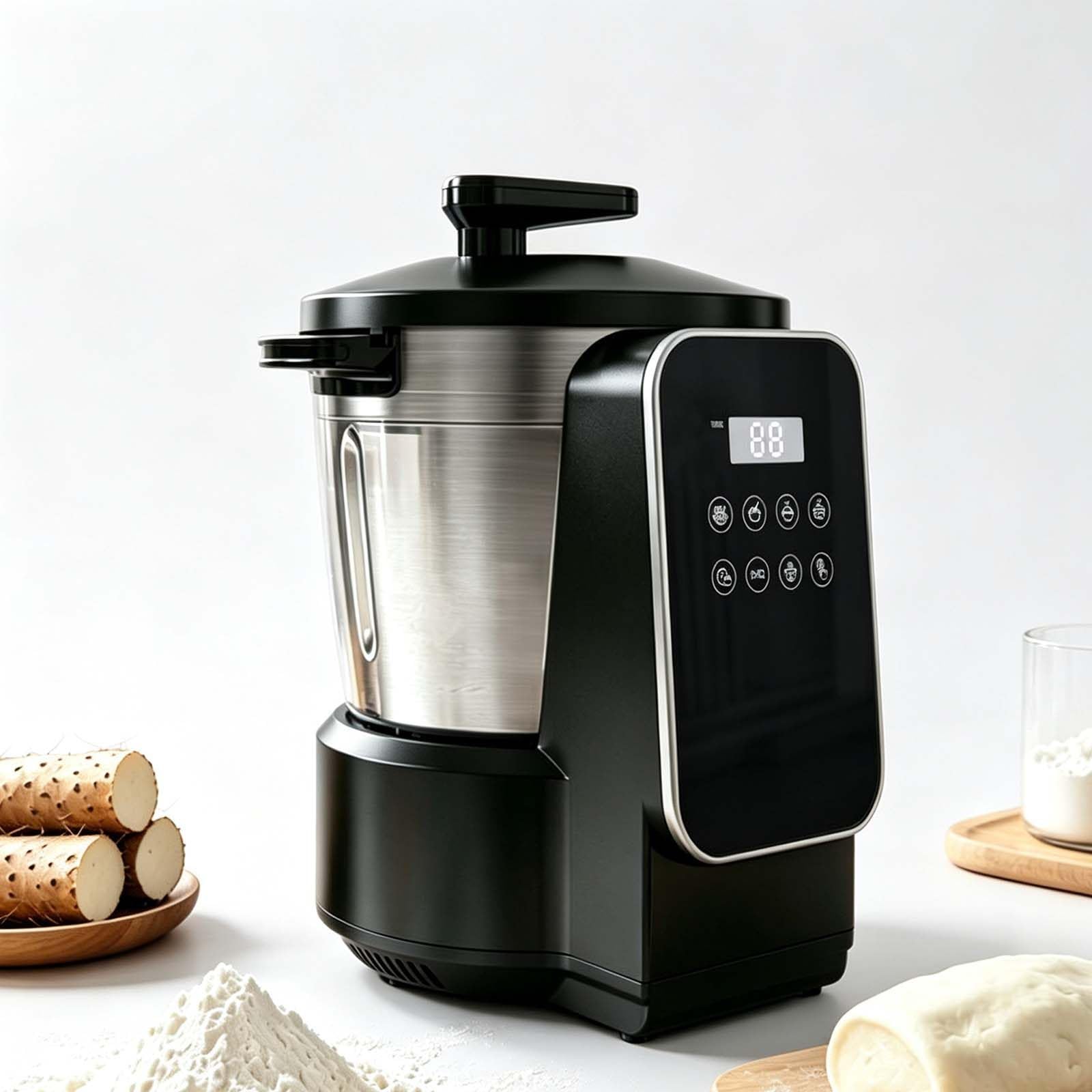 Inteligentne Urządzenie Do Fufu / „swallow” (900W, 6L) Z Timerem | Gładka Misa Wewnętrzna Z Powłoką Nieprzywierającą,Precyzyjny Timer;Odpowiednia Do Przygotowywania Ugali,Banku I Amali