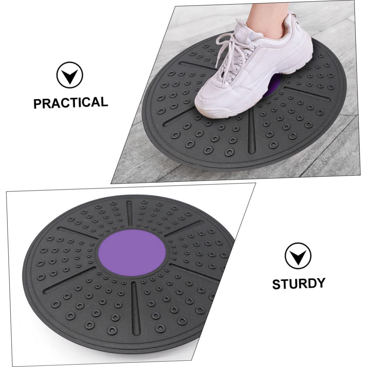 Tavola Equilibrio Allenamento 1 Pezzo Pp Porpora Base Sferica