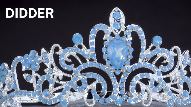 Amazon.com: Didder Blue Opal Tiara Crowns for Women Girls