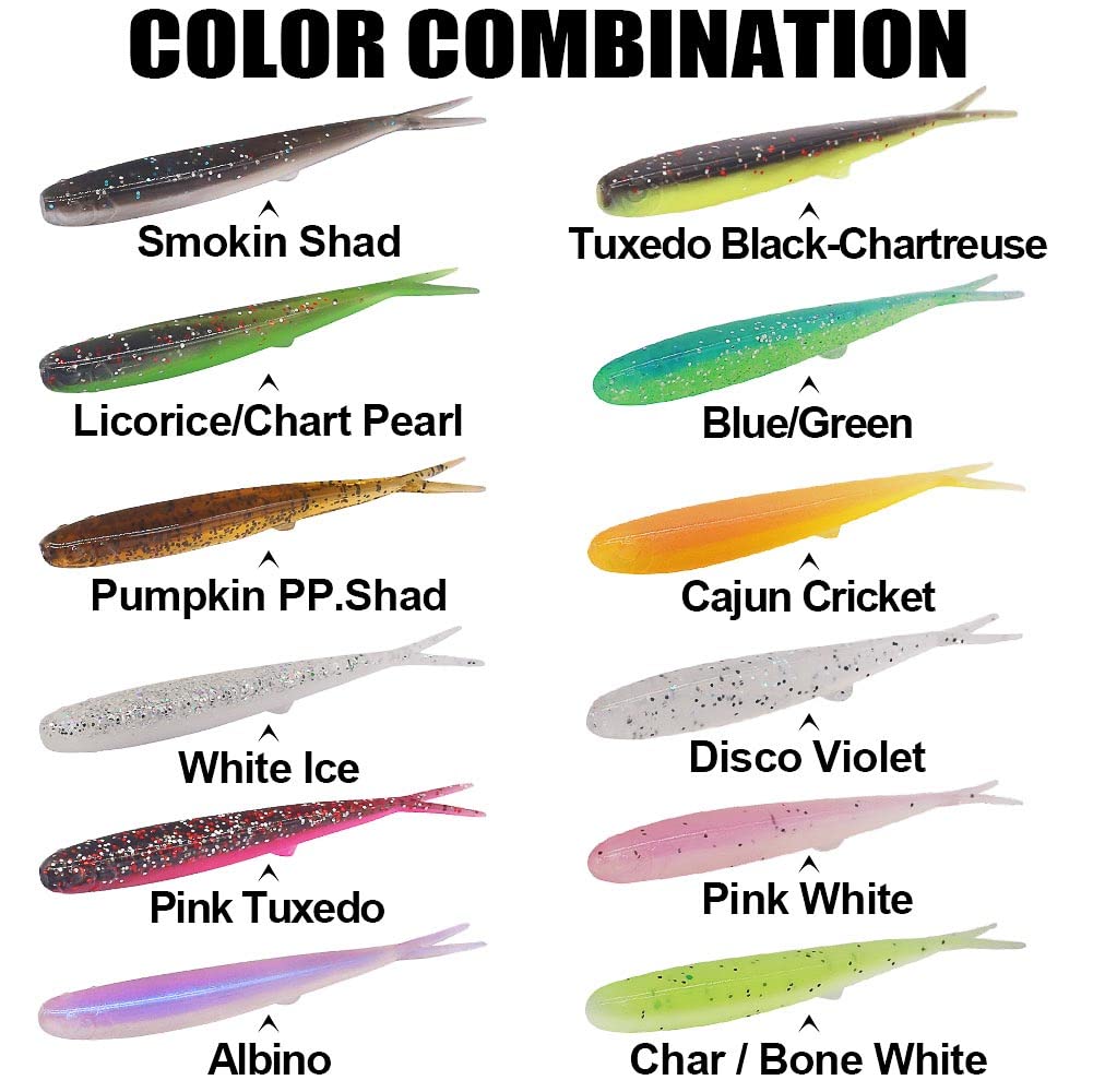 Crappie Baits  Plastic Jig Heads Kit Minnow Fishing Leurs for Crappie  Panfish Bluegill Bluegill Kit de 40 pièces   30 corps   17 têtes plombées Crappie