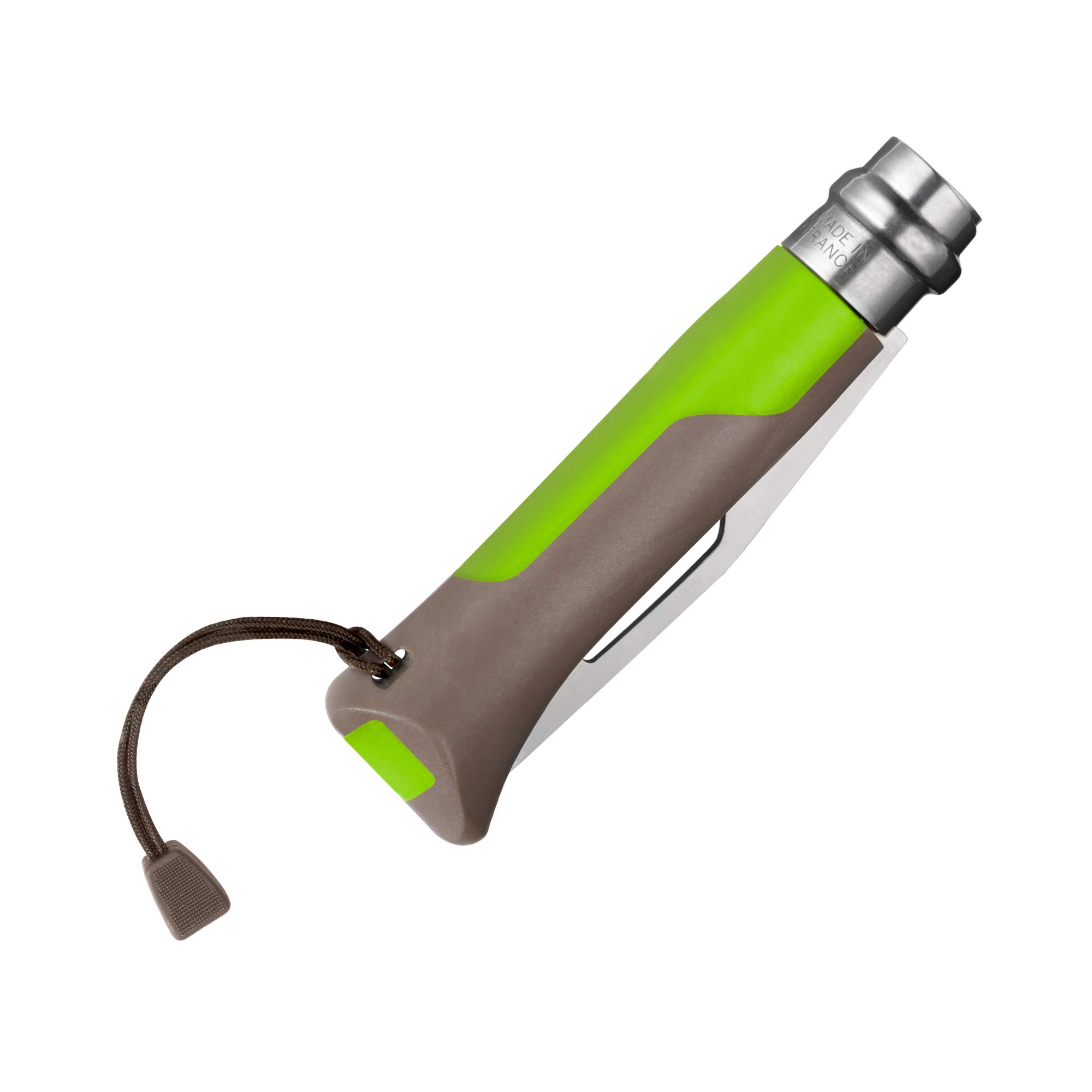 Opinel O001715, Cuchillo N 08 Deportes Al Aire Libre, Verde (Green), M