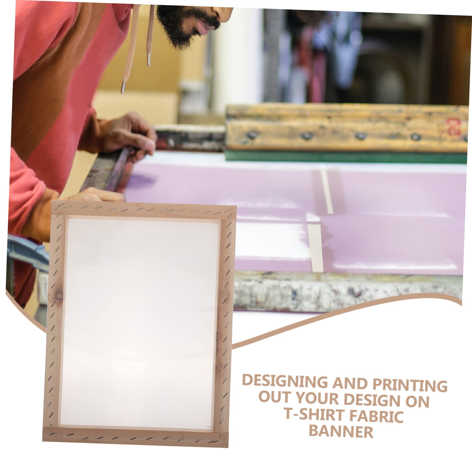 BELLIFFY Telaio in Legno Per Serigrafia Pratico Strumento Per Principianti Per Serigrafia Telaio Stampa