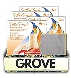 Whole Home Air Freshener for AC Filter/Furnace by FilterFresh Tropical Bay Scent 0.8 oz Gel Bundle with Microfiber Cloth – Easy to Use, No Mess, Safe Alternative to Candles – Gift Set (5 Items)