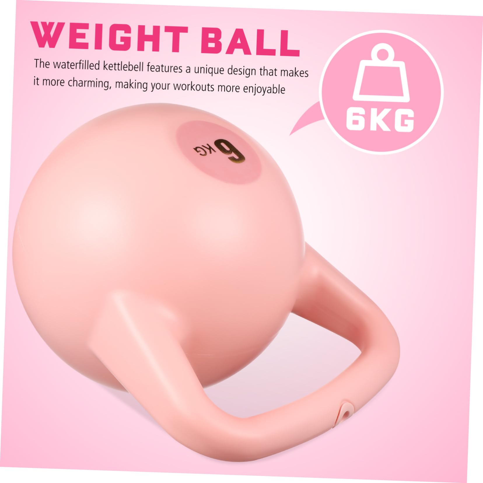 Kisangel Pe Kettlebell mit 6kg Gewicht zum Krafttraining für Männer und Frauen Strapazierfähiges Trainingsgerät für Kraftaufbau und Fitness Zuhause mit Einzigartigem Design
