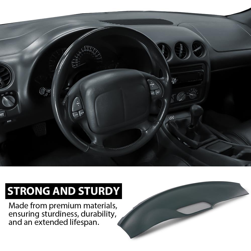 G-PLUS Copertura cruscotto grigio scuro compatibile con Pontiac Firebird 1993-1996 18-925-DGR
