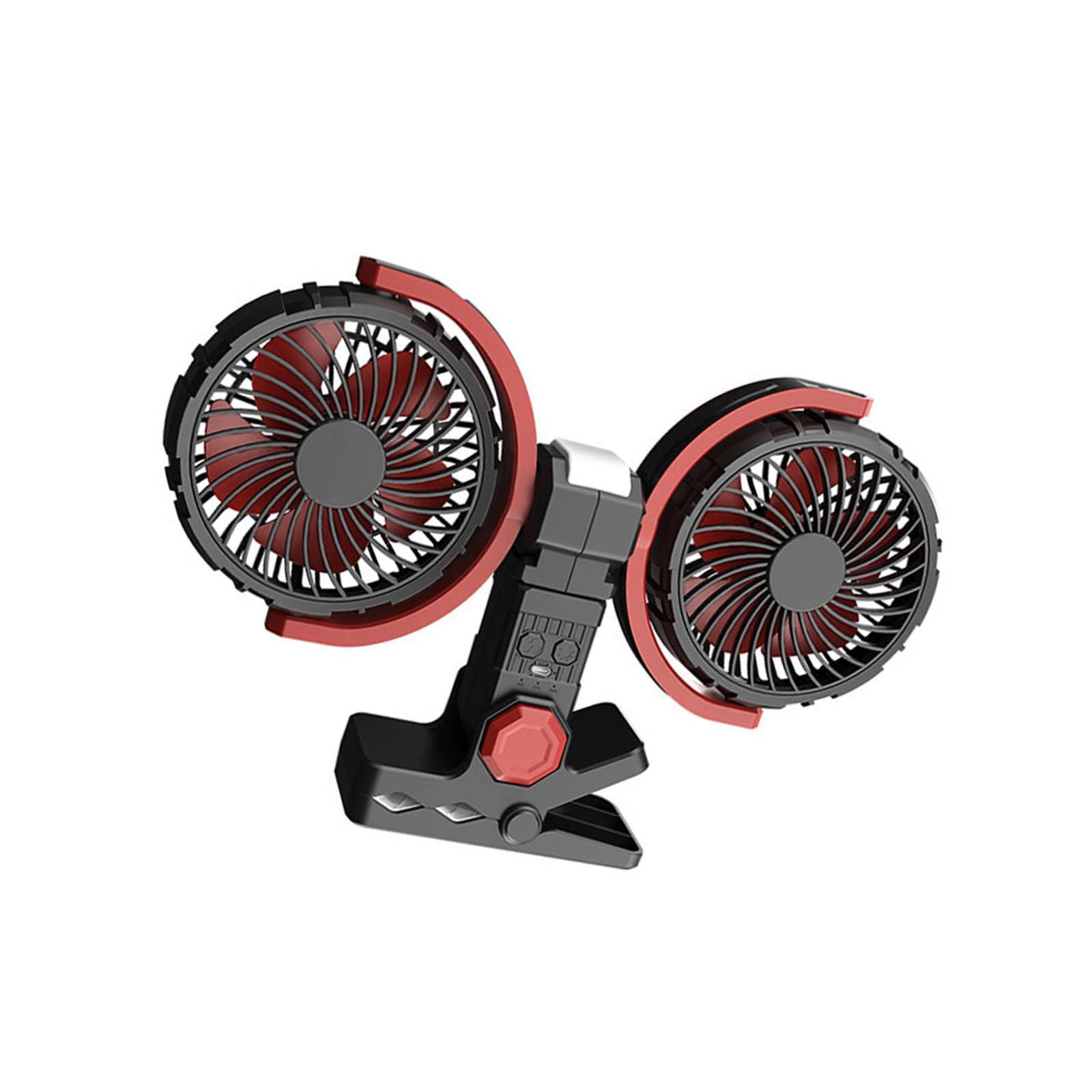 Zxfdsfdbnm 4000mAh Double Head Table Fan Desktop Stand Desk Fan for Bedroom Home Camping 3 Speed 360 Degree Rotatable Quiet Brushless Motor Desk