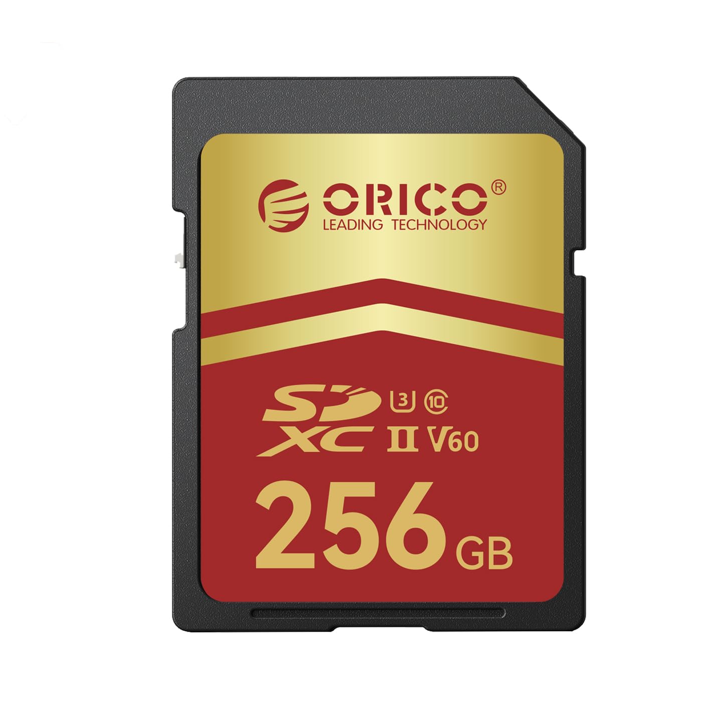 ORICO 256 GB SD-Karte, UHS-II, C10, U3, V60, 4K UHD, Full HD, bis zu 300 MB/s Lesegeschwindigkeit, SDXC-Speicherkarte für professionelle Fotografen und Content Creator – SD60
