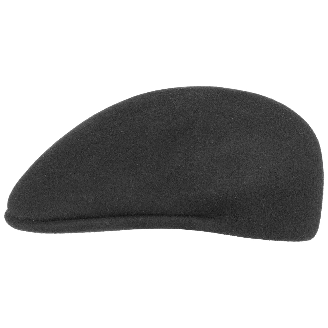 Lipodo Men's Felt Flat Cap - Italian-Made Ivy Cap - Wool Felt Peaked Cap - Cap with 3 cm Peak - Fall/Winter Flat Cap -