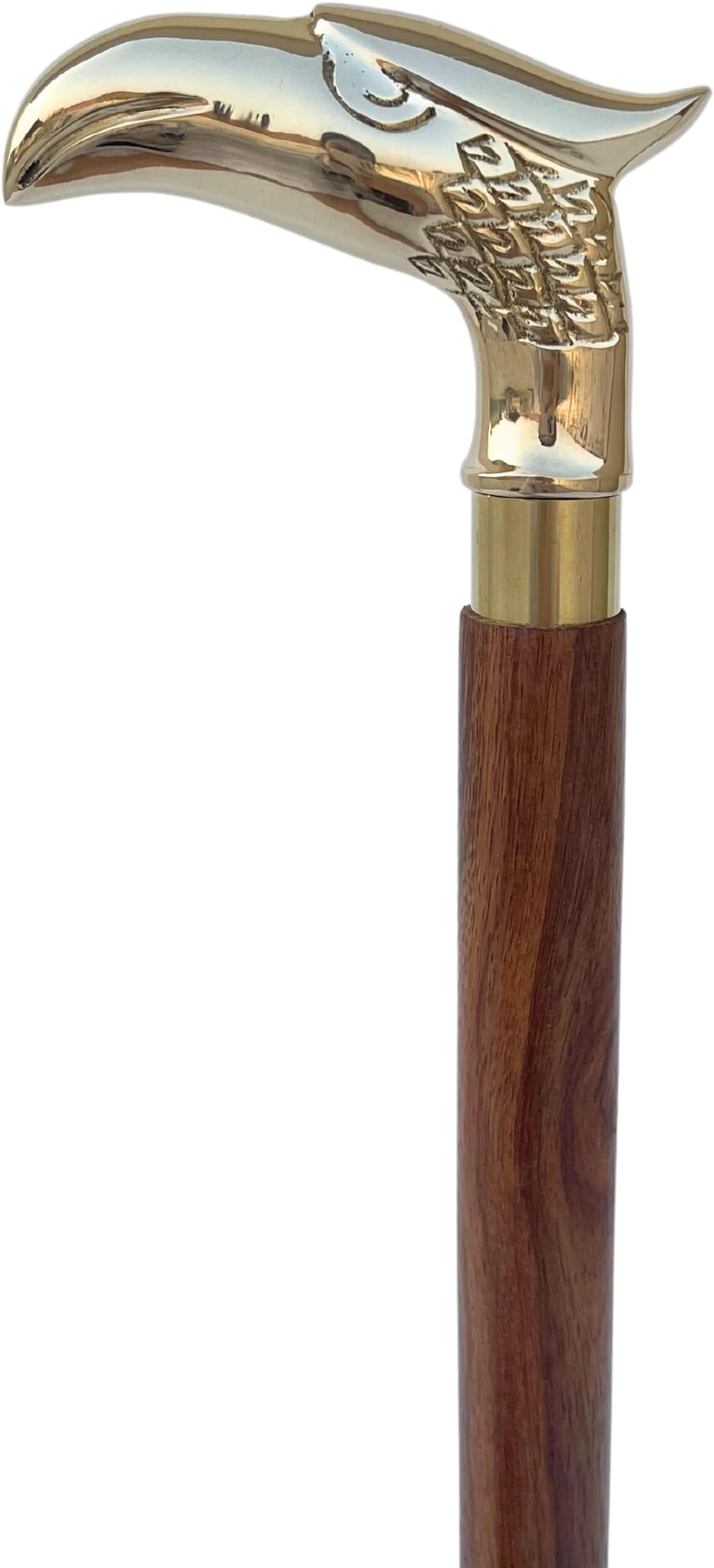 Eagle Walking Stick - Rare Eagle Head Wooden Cane Walking Stick for Men and Women - Canes and Walking Sticks with Metal Brass Handle by SABKraft