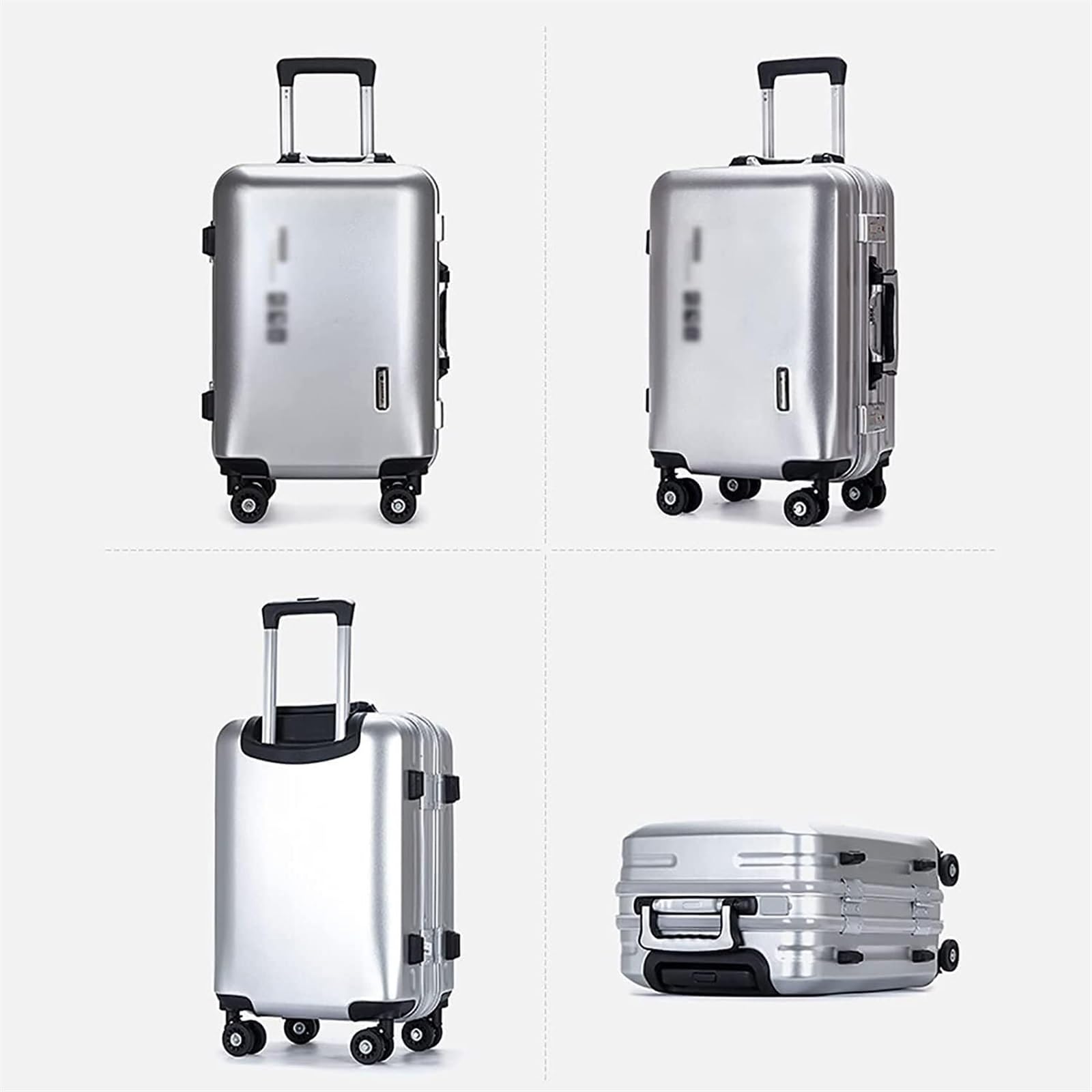 Walizka Bagaż Aluminiowy Wózek Bagażowy Walizka USB Ładowanie Model Hardside Bagaż Torba Na Koła (Kolor: A, Rozmiar: 26 cali)