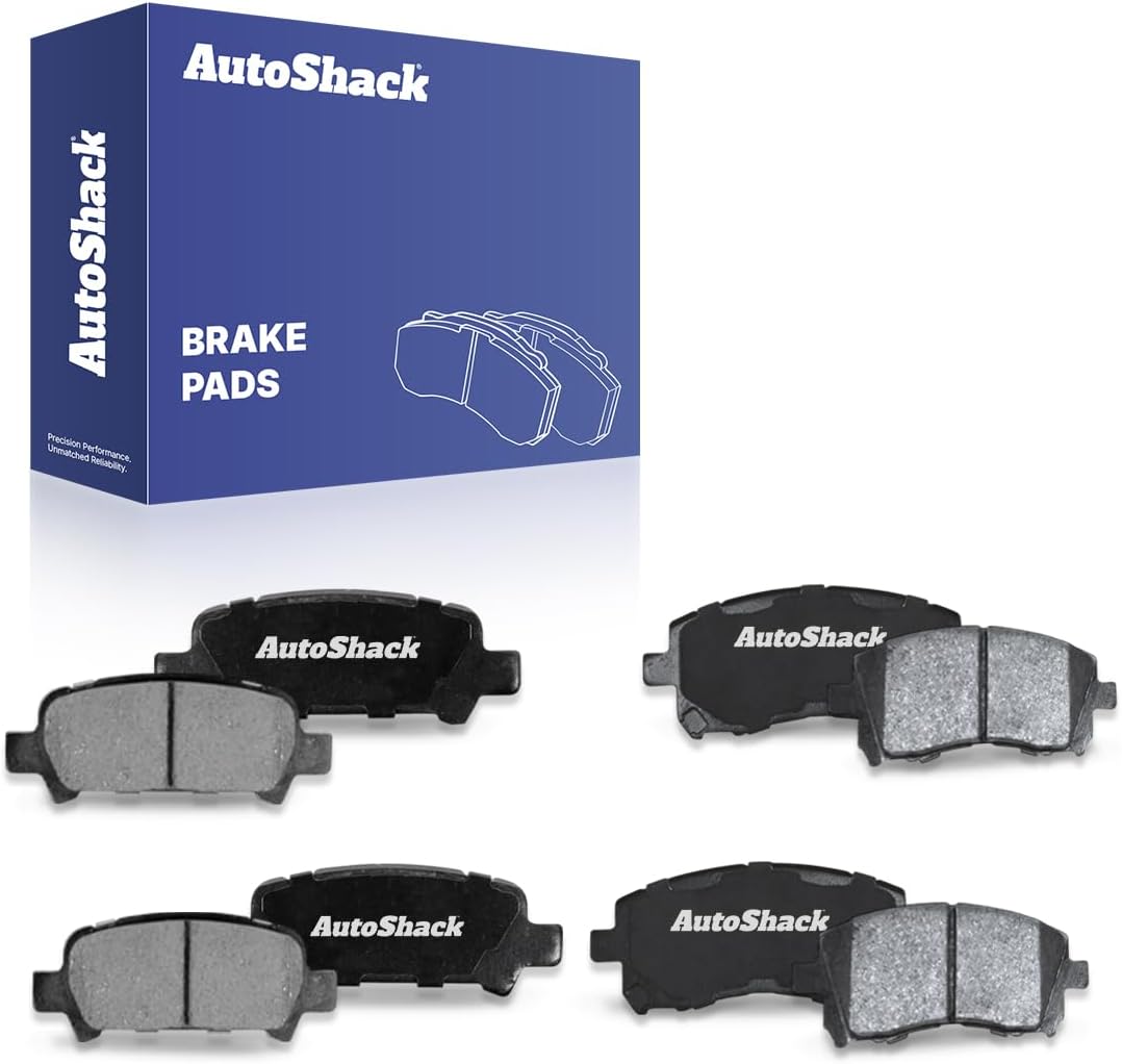 AutoShack Front & Rear Ceramic Brake Pad Set for Subaru, Outback 2000-2002 Forester 1998-2002 Impreza 1999-2003 Legacy 2000-2002, AWD H4 2.0L 2.5L H6 3.0L