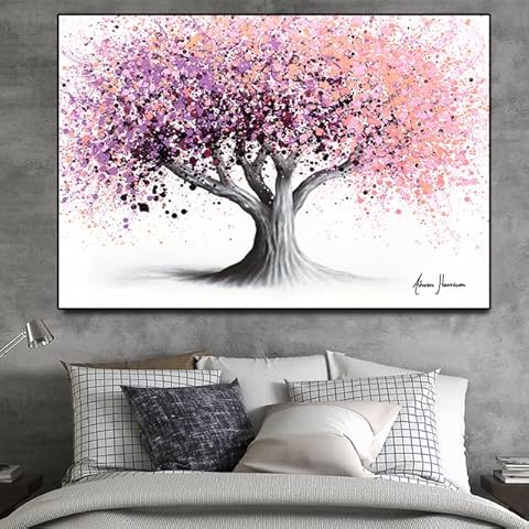 Abstract Rainbow Soul Tree Colorful Tree Plants Pictures Wall Paintings Fine Art Posters Canvas For Living Room Decor -30x45cm Unframed,w1905 tree-12 Cover