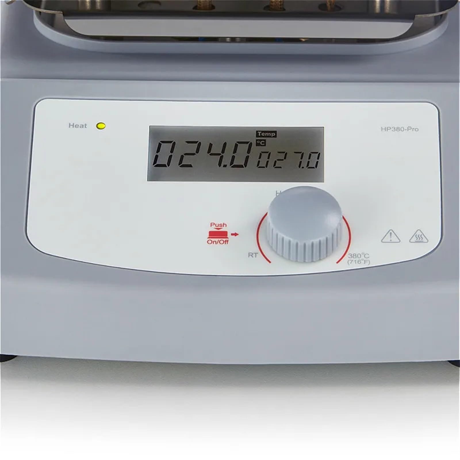 Agitador magnético, Placa calefactora magnética LCD digital HP380-Pro Temperatura de calentamiento hasta 380 (C) Paquete agitador laboratorio Viene con sensor y soporte