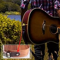 Vista 4 de Correa de guitarra para cerraduras Botones de metal con tornillos de montaje para guitarra eléctrica clásica acústica bajo Ukelele