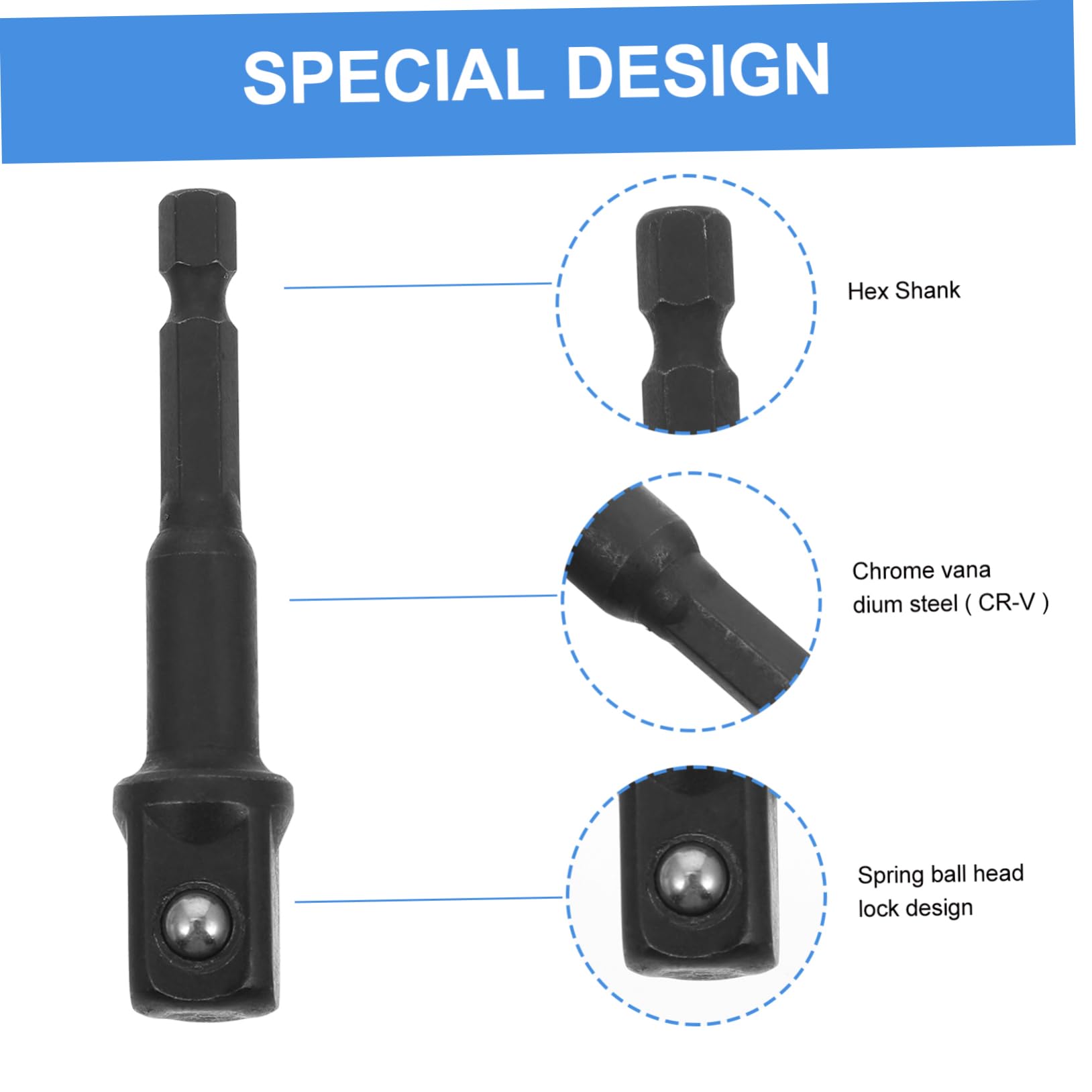 balacoo 12pcs Drill Bit Extender Rods Electric Tool Accessory Bit Adapter Rods
