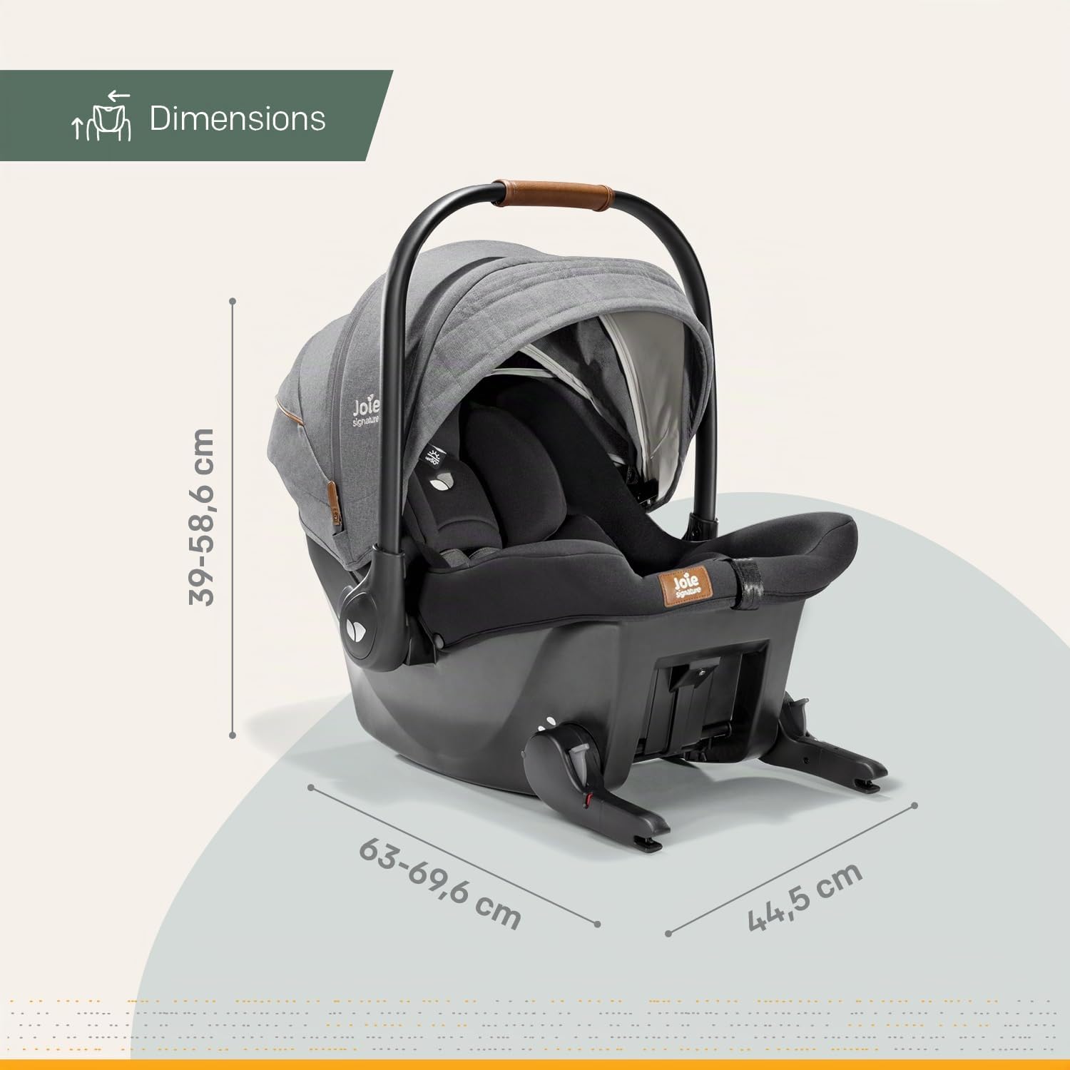 Joie - Pack Duo - Poussette Parcel™ Compacte + Sprint™ Siège Auto Bébé ISOFIX Intégré - Carbon