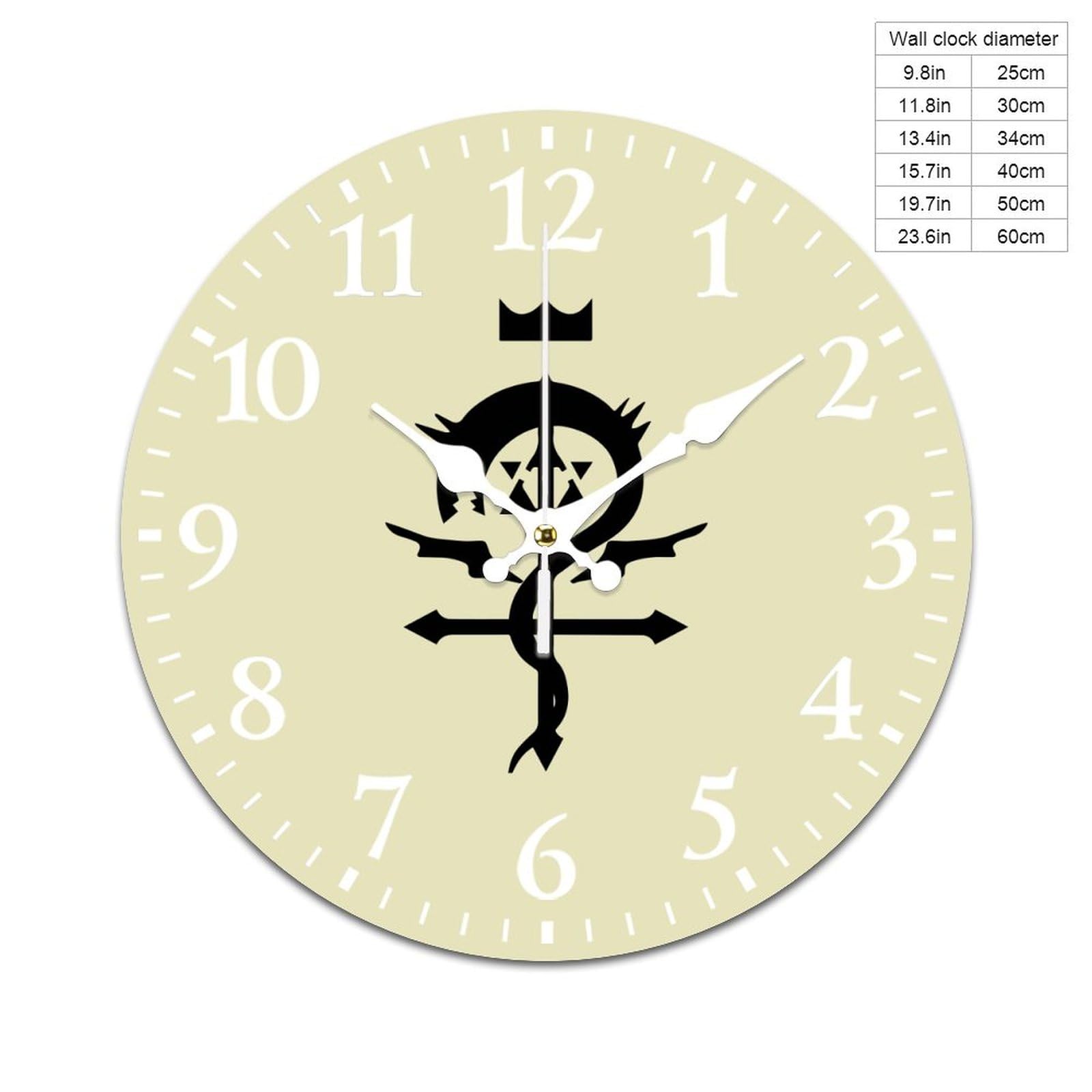 Amazon.co.jp: 鋼の錬金術師 掛け時計 静音 壁掛け時計 文字盤あり