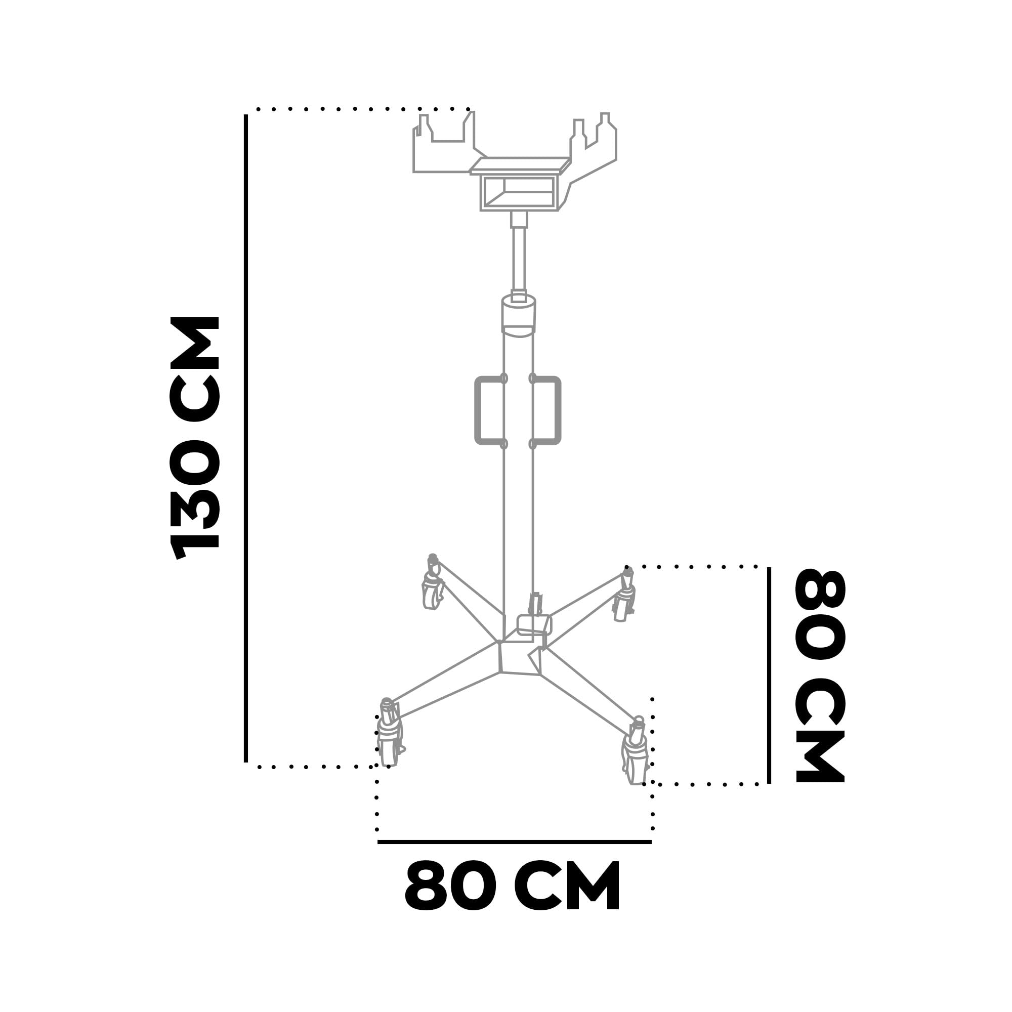 Boudech Hack - Sollevatore Ingranaggi idraulico da Fossa max 500Kg H210 cm per Trasmissione Motore Auto con Ruote in Acciaio Rosso