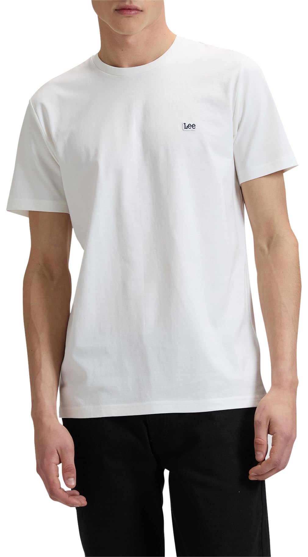 Lee SS Patch Logo Tee T-Shirt, White, L Men