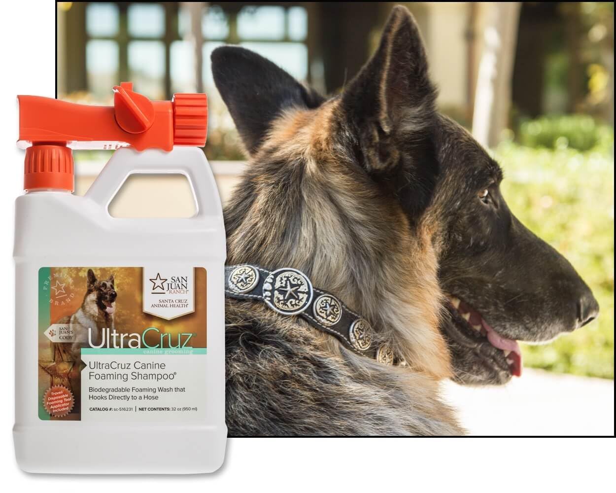 UltraCruz Canine Foaming Shampoo® dla psów, 32 uncje z aplikatorem podróżnym