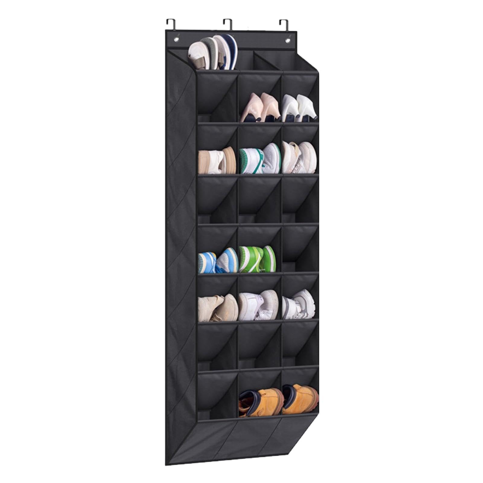 Zapatero para colgar sobre la puerta, zapatero montado en la pared para botas y tenis, solución de almacenamiento que ahorra espacio en la puerta
