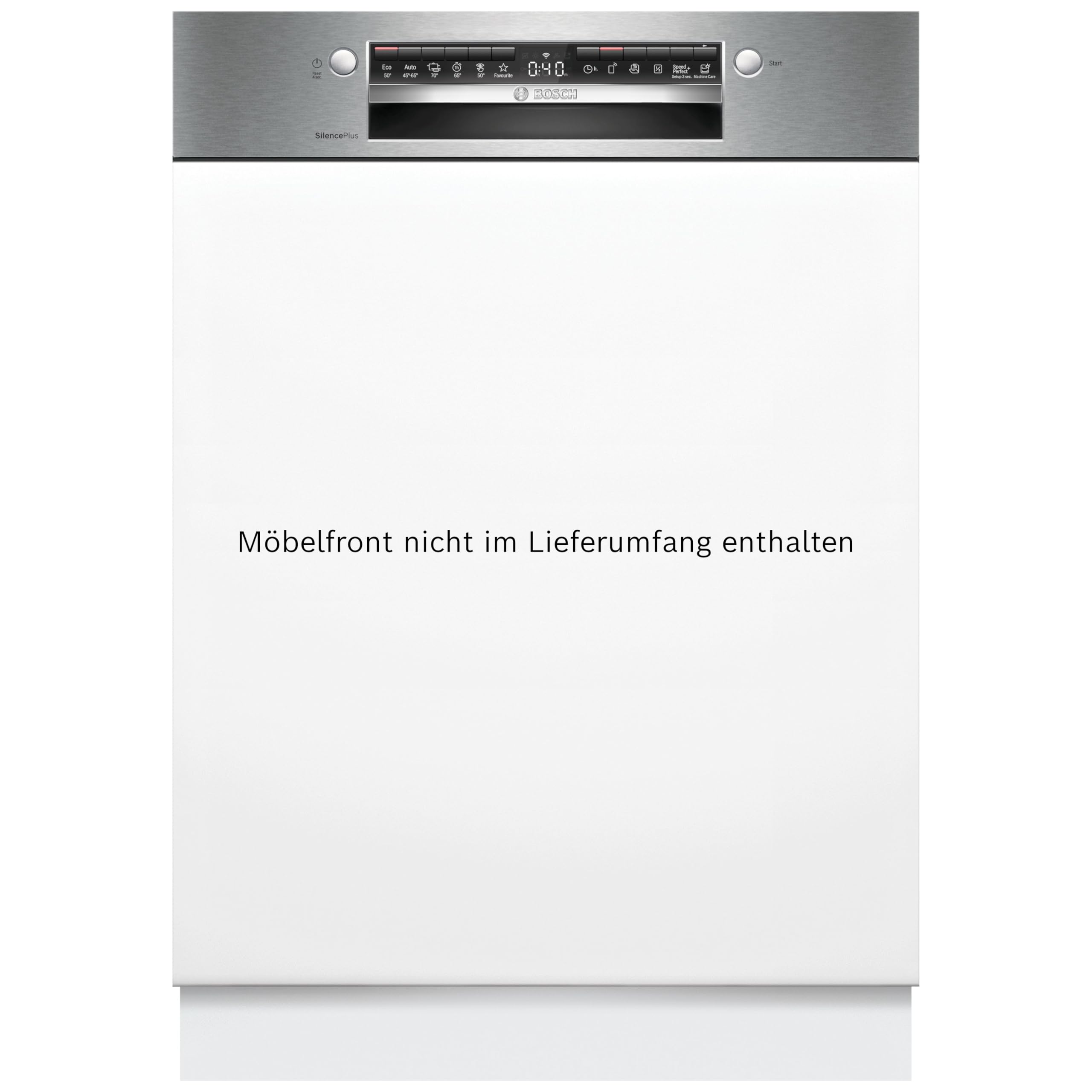 Bosch Serie 4, Teilintegrierter Geschirrspüler, 60 cm, Edelstahl, SMI4ETS00E