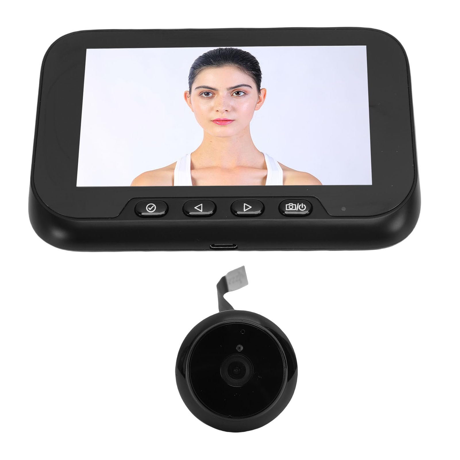 Fafeicy Caméra Judas Vidéo écran Couleur 4,5 Pouces 1080P Grand Angle 135 Degrés avec Détection de Mouvement Visionneuse de Porte Numérique pour Porte D'appartement de sécurité à