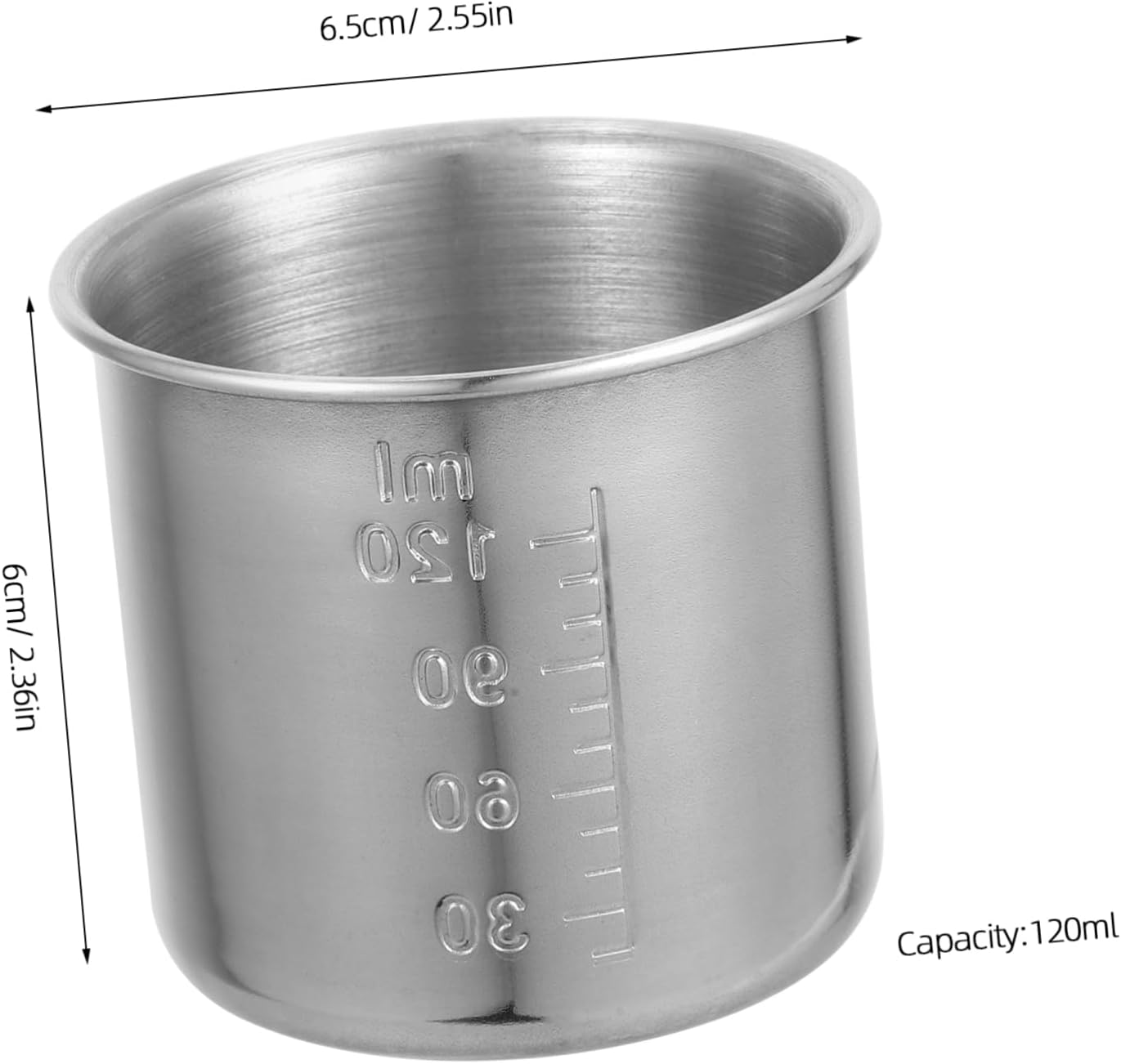 5sets 2pcs Stainless Steel Measuring Cups Portable Rice Cups with Scale for Cooking Baking Capacity Multi Measuring Container for Home Travel 2pcs*5
