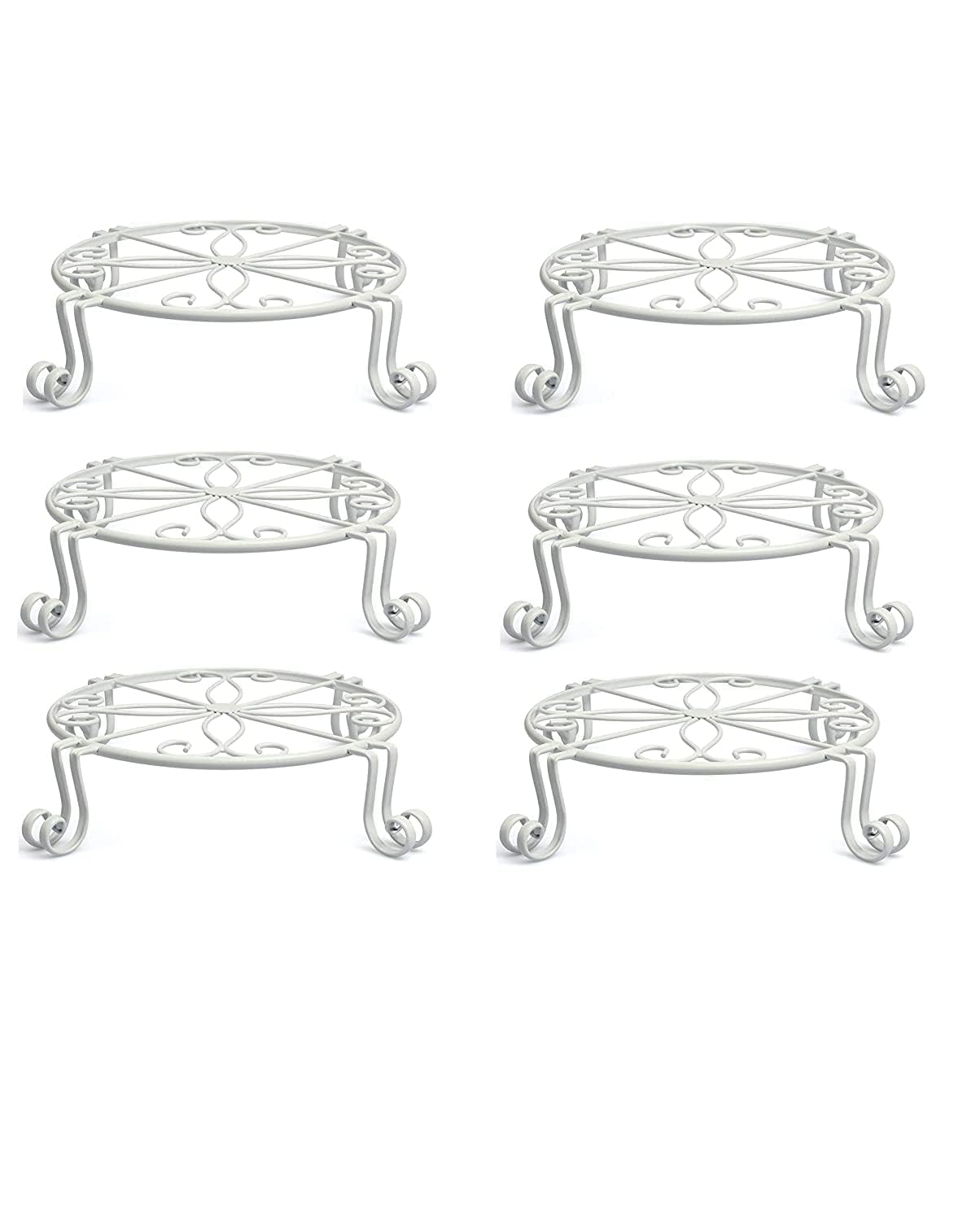 HOUSE PLANT Rust Free Metal Plant Stand, Gamla Stand, Flower Pot Holder (Pack of 6, White) (B0CC3S3ZF9) Amazon Price History, Amazon Price Tracker