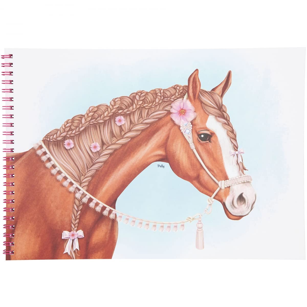 Depesche Miss Melody Horse Coloring Book With 6 Glitter Gel Pens - 30 Page Activity Book