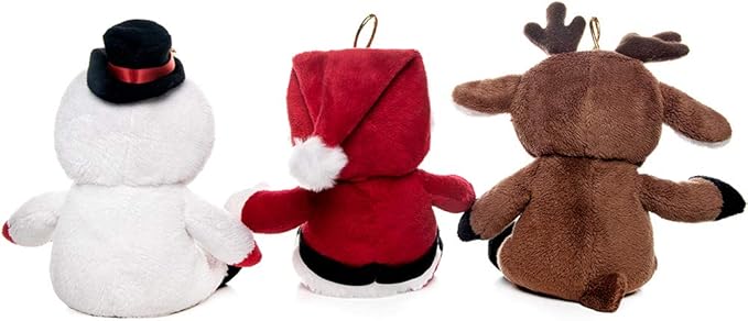 My OLi Osos Navideños de Peluche 7in Set de 3: Santa, Reno y Muñeco de Nieve miniatura 9