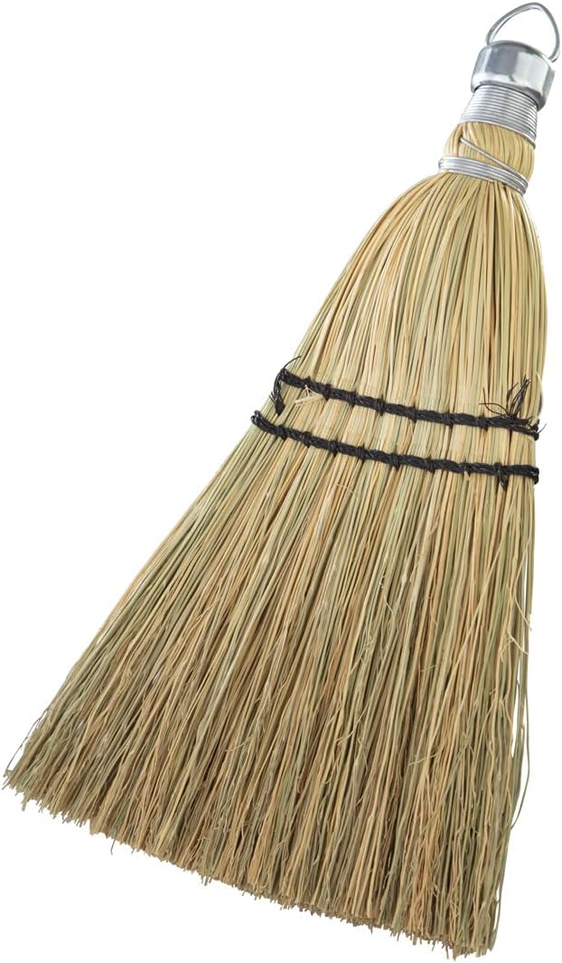 Quickie Professional Wire Wound Corn Whisk Broom, Wire Wound Bristles for Multi-Surface Sweeping, Remove Dirt and Debris from Porches, Floors Decks, Driveways, Sidewalks : Health & Household