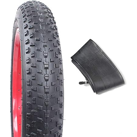 Amazon 26 4 0インナーチューブとアウタータイヤ スチールワイヤーファットタイヤ自転車タイヤ ファットタイヤ自転車マウンテンバイク電動自転車スノーモービルアクセサリー 1つのアウターチューブと1つのインナーチューブ Aidgy タイヤ