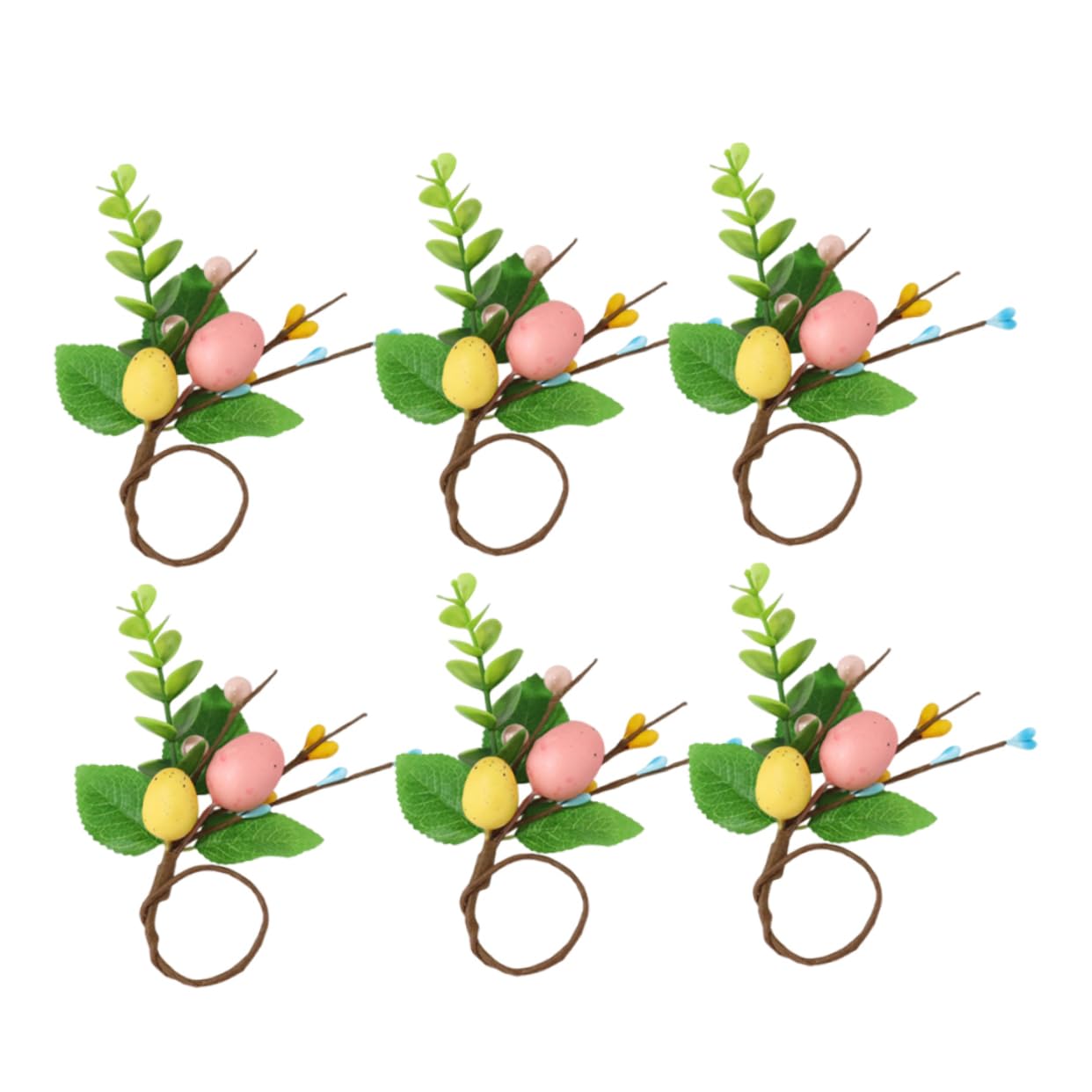 Gatuida 24stücke Ostern Eier Serviettenringe Niedliche Dekorative Napkin Buckles Für Tischdekoration Bei Festen Und Feiern Geeignet Für Zuhause Restaurant Und Hotel