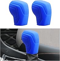 Vista 9 de Ziciner 2 piezas de cubierta para palanca de cambios de coche, accesorios de protección de cambio automático de silicona elástica, pomo