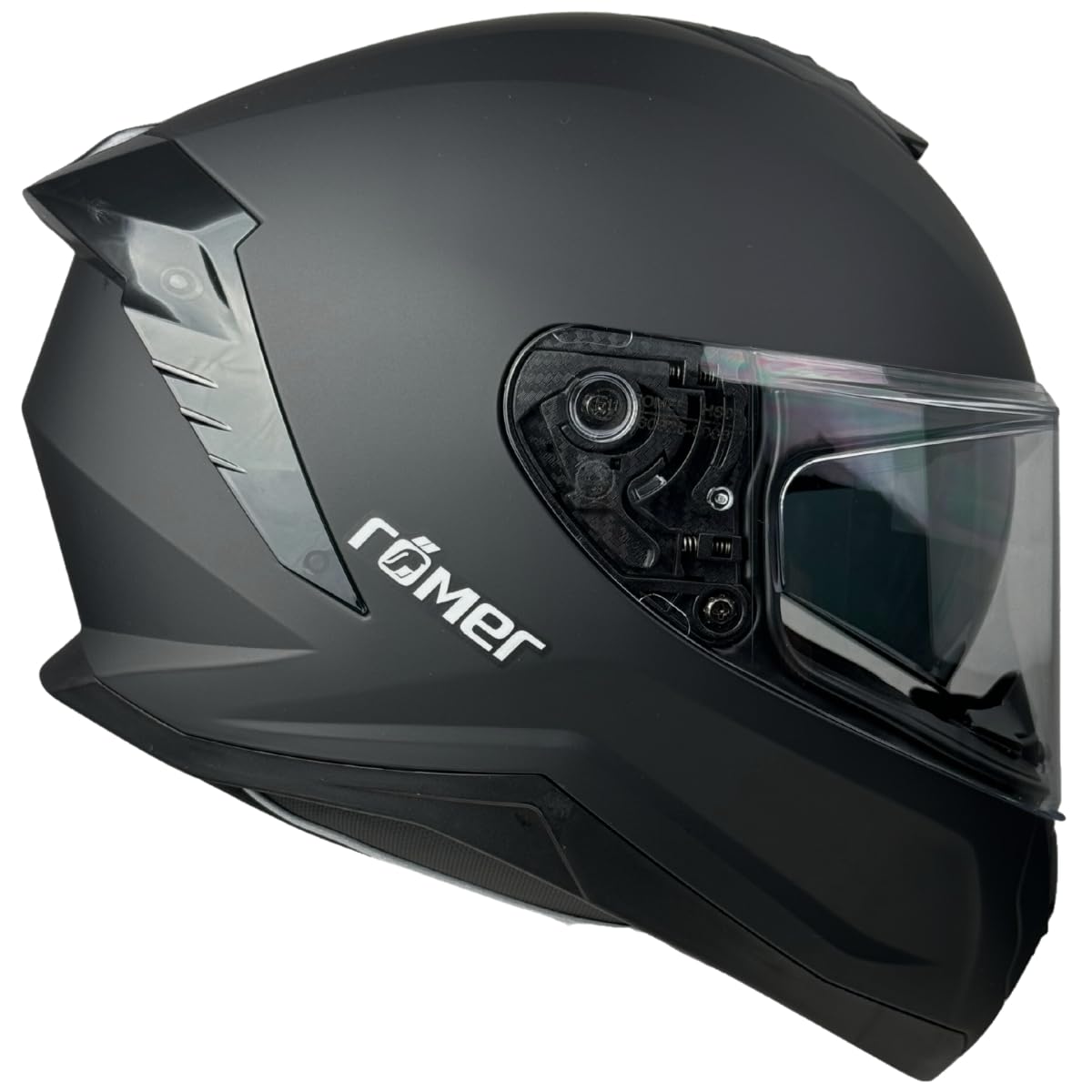 Römer Integralhelm RR20170 - Motorradhelm mit Sonnenvisier, schwarzmatt, Gr. S-XL