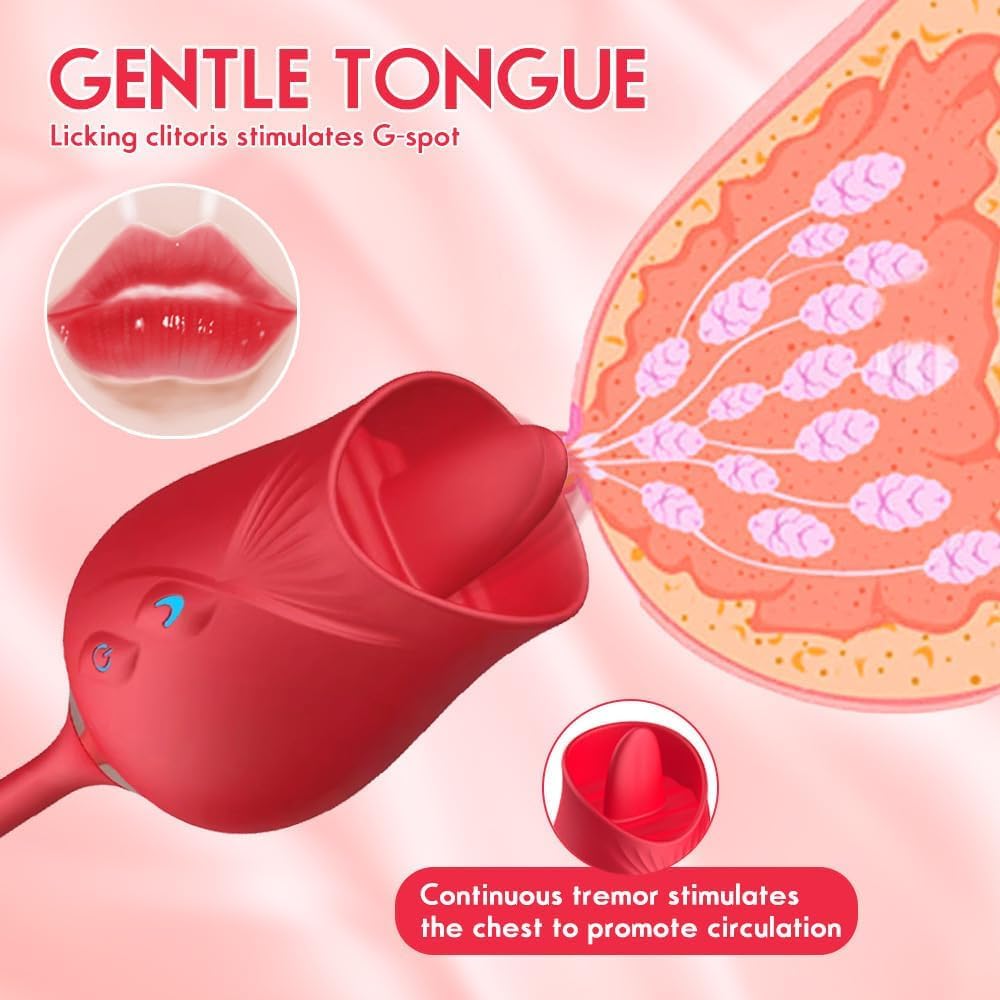Amazon.com: Generic Easy to Operate Rose Shape Toys Update Model 3 in 1 Rose  Toy with Tongue Licking, Thrusting and Vibrating Adult Tools FC3+6 * 2,  Roses-red : Health & Household