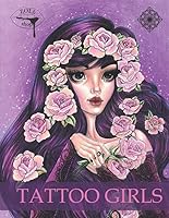 Tattoo Girls : An Inky Adult Coloring Book 1090508441 Book Cover