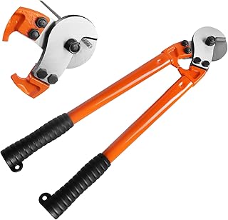 BLIKA 18'' Heavy Duty Cable Cutter, Steel Cable Cutter for Cable Railing, Cuts Up to 5/16" Stainless Steel Wire Rope, Copper and Aluminium Cables