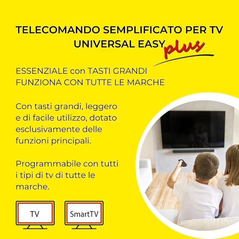 DIGIQUEST Univerzális TV Távirányító Nagy Gombokkal - Összes TV-hez, Memóriafunkció - singles