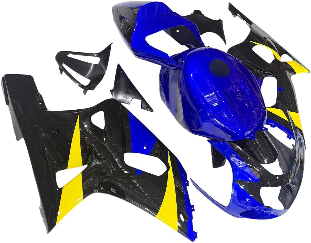 ABS Plastic Bodywork Full Fairing Kit for Suzuki GSXR600 GSXR750 K1 2000 2001 2002 2003 GSX-R750 GSX-R600 ABS Injection Fairings Body Kit Body Frame Body Panel Set - Black Blue Yellow