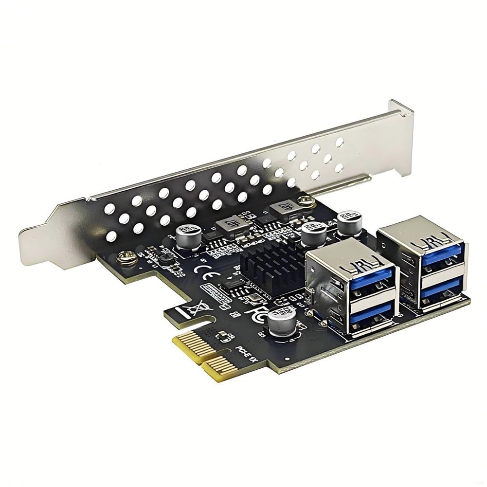 Scheda Di Estensione PCI-E 1X a 4 Porte USB 3.0 USB3.2 GEN1 5 Gbit/S PCI Express PCIe USB 3.0 HUB Adattatore Scheda Controller
