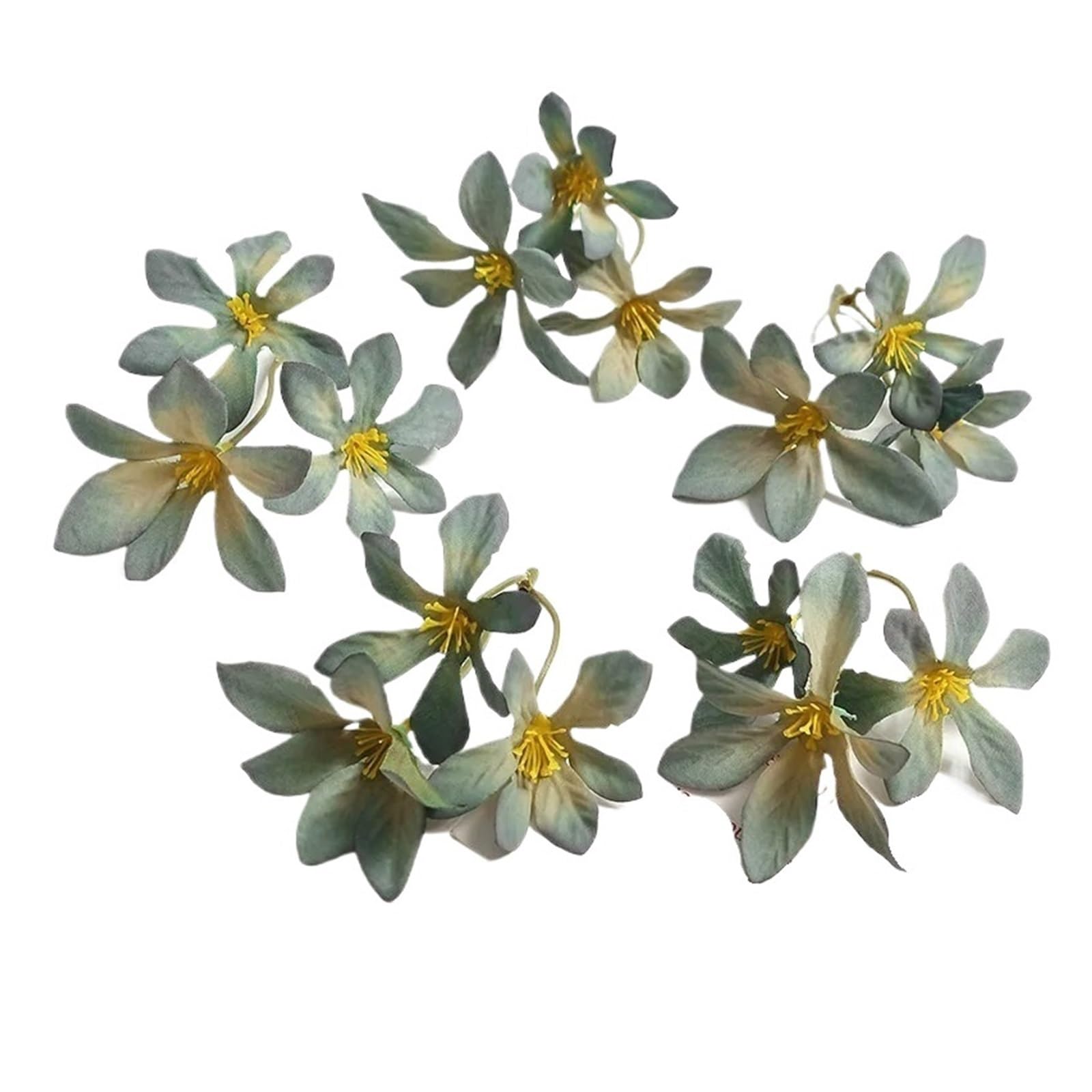 Casetlong 10/20pcs 9cm Artificial Flower Silk Head Simulation Home Decoration Wedding Craft(Dark green,20Pcs)