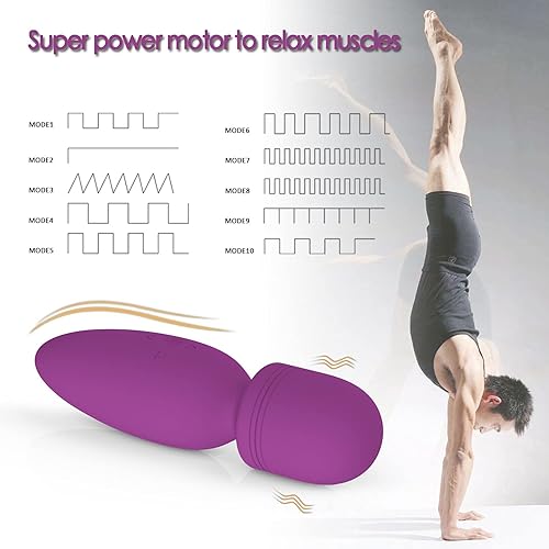 Miniatura 7 de Mini varita masajeadora de mano, silenciosa, portátil, masajeador personal de silicona, inalámbrico para cuello, hombro, espalda, masaje corporal