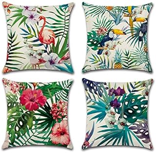Freeas Cushion Cover, Set of 4 Valentine's Day Pillowcase Square House Sofa PIllow Cover 45 x 45 cm
